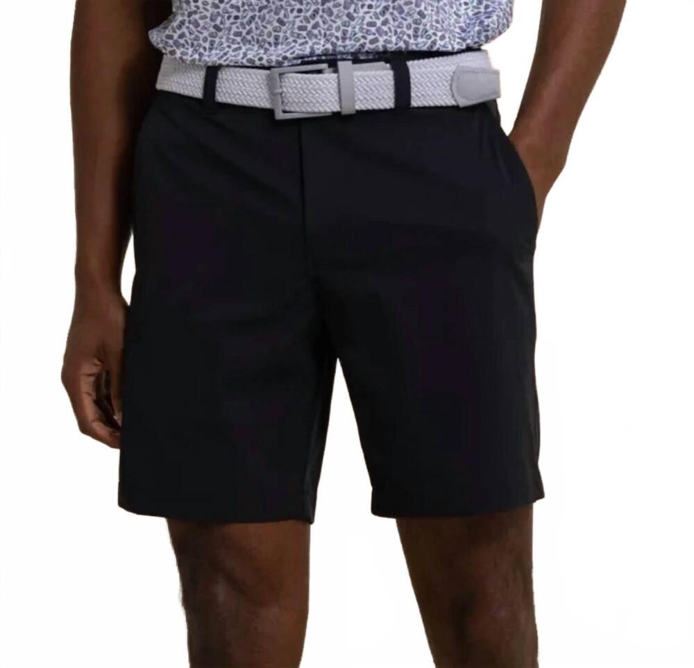 NEW SOUTHERN TIDE men's pockets and zip shorts in caviar black